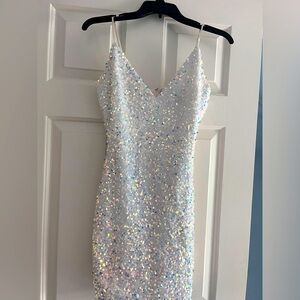 Windsor dress sparkly white size small